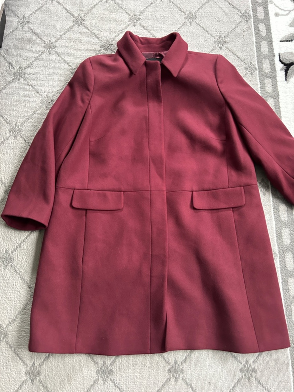 Talbots Burgundy Pea Coat